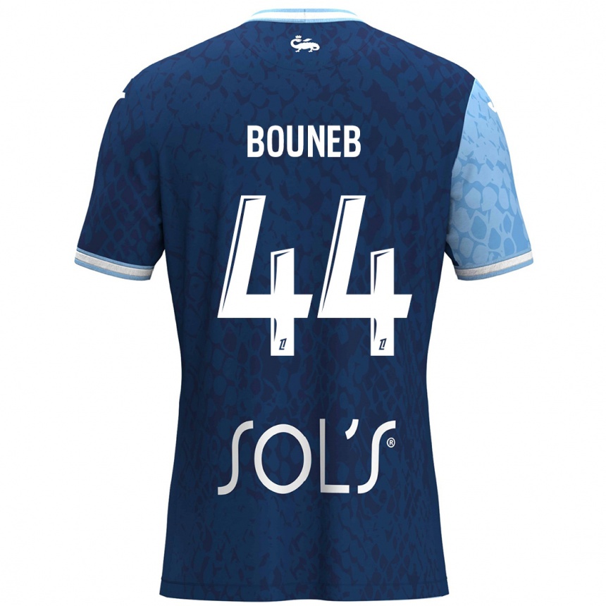 Kids Football Ismaïl Bouneb #44 Sky Blue Dark Blue Home Jersey 2024/25 T-Shirt