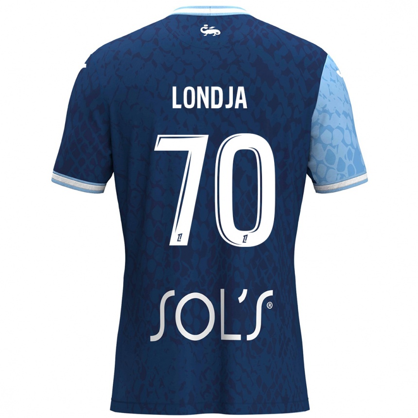 Kids Football Ruben Londja #70 Sky Blue Dark Blue Home Jersey 2024/25 T-Shirt