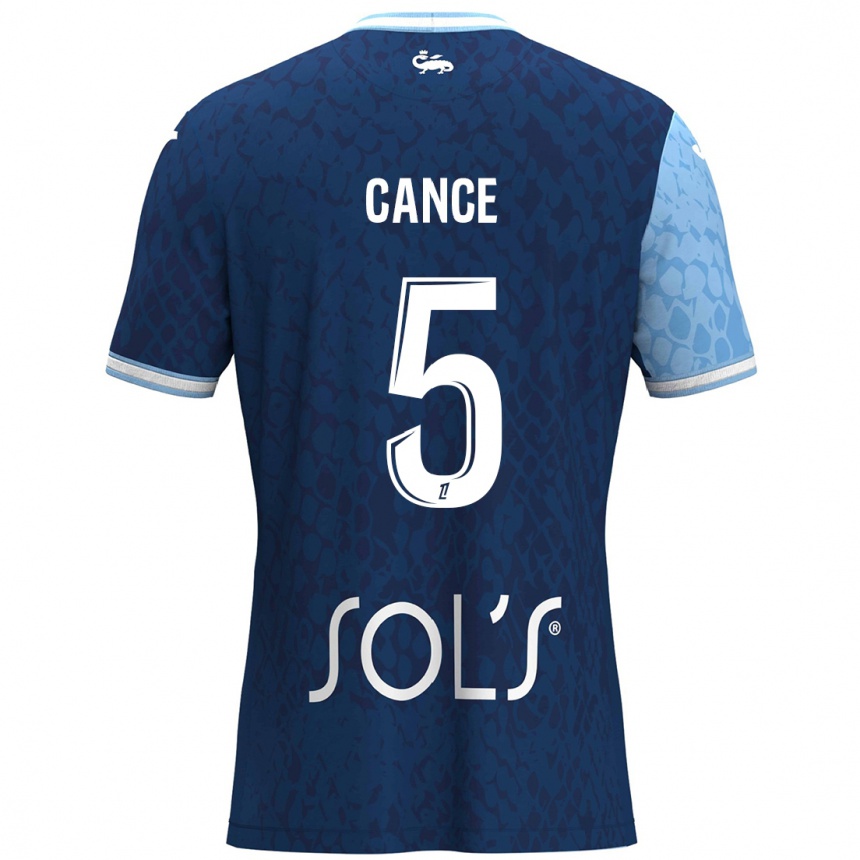 Kids Football Laurie Cance #5 Sky Blue Dark Blue Home Jersey 2024/25 T-Shirt