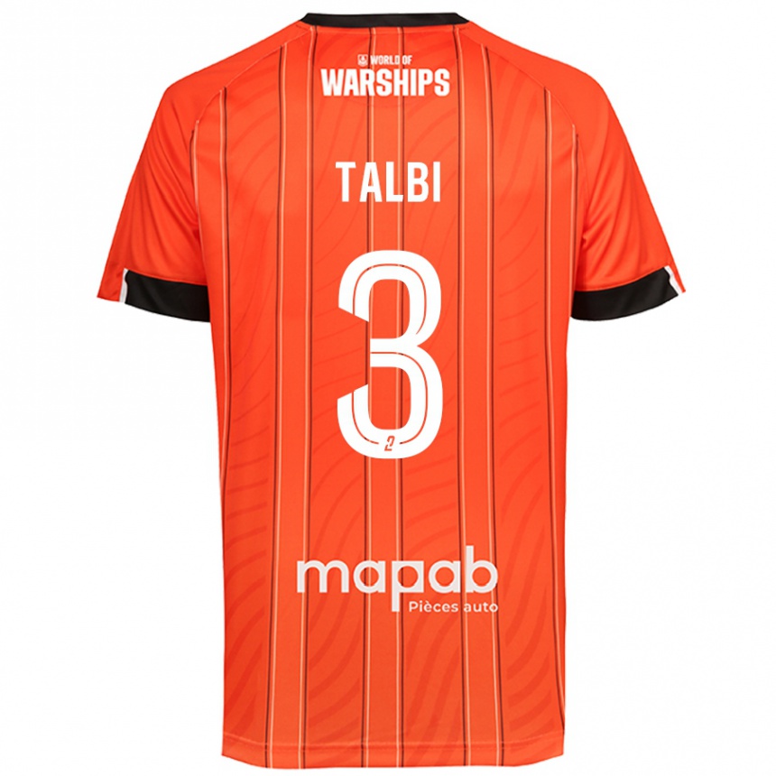 Kids Football Montassar Talbi #3 Orange Home Jersey 2024/25 T-Shirt