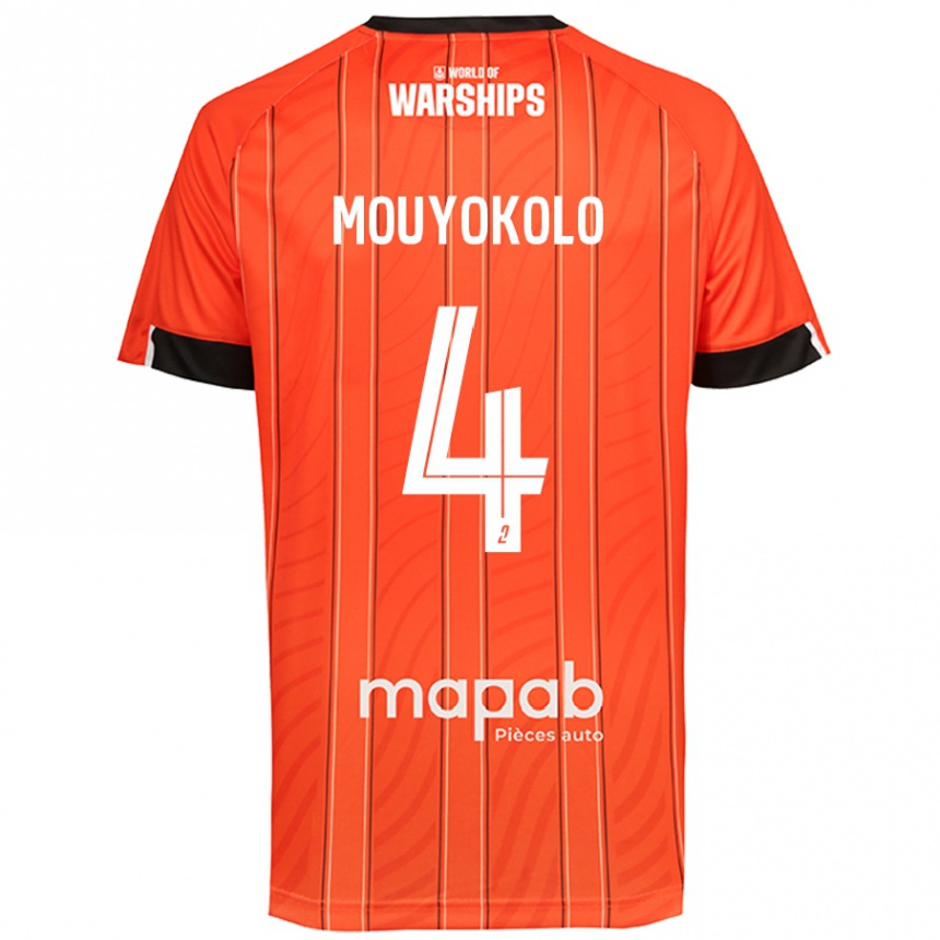 Kids Football Loris Mouyokolo #4 Orange Home Jersey 2024/25 T-Shirt