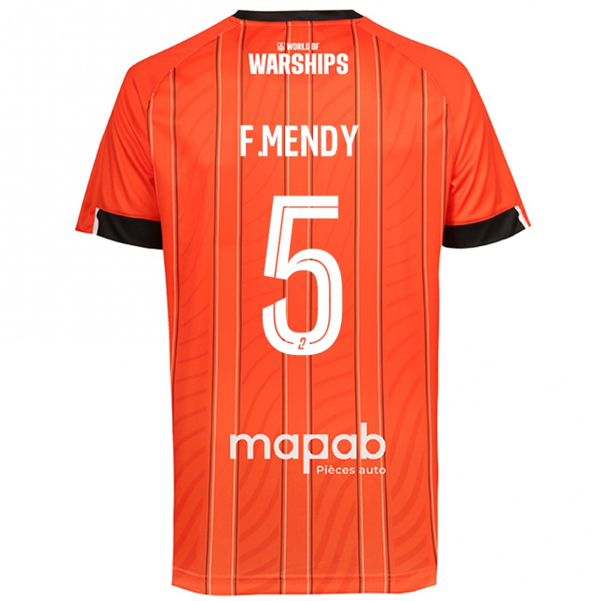 Kids Football Formose Mendy #5 Orange Home Jersey 2024/25 T-Shirt