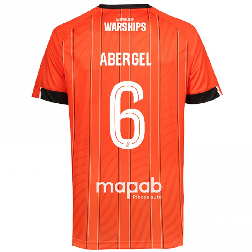 Kids Football Laurent Abergel #6 Orange Home Jersey 2024/25 T-Shirt