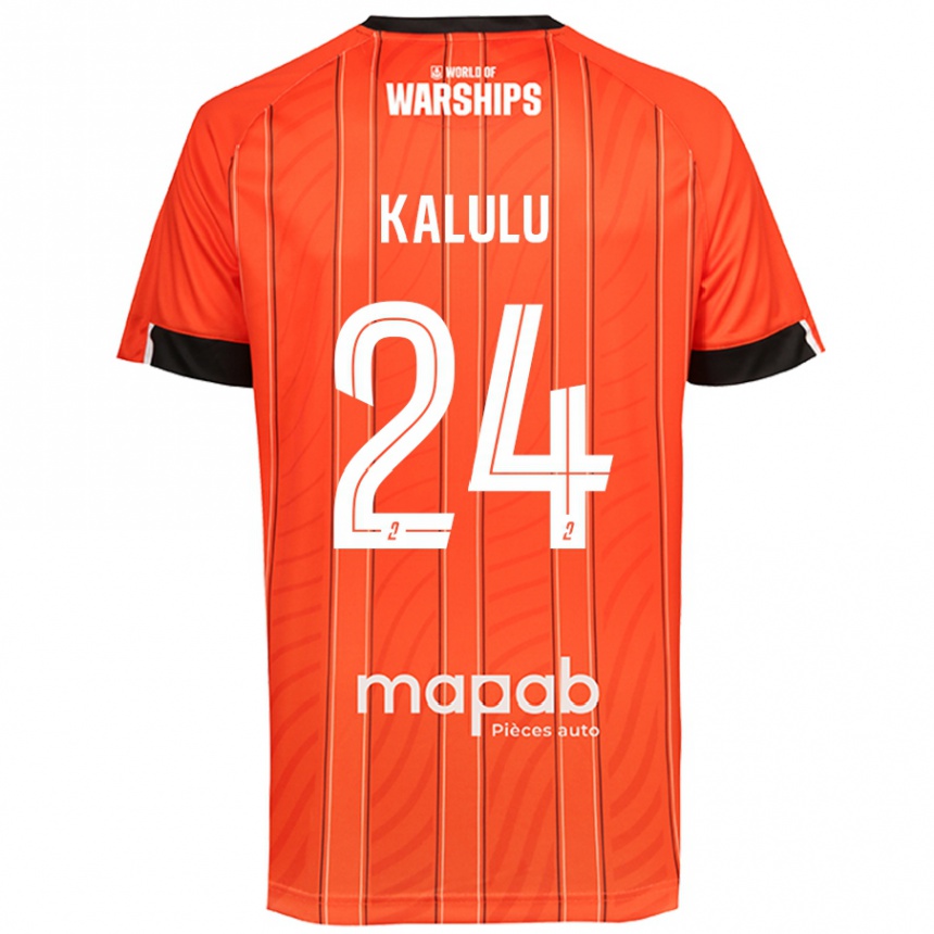 Kids Football Gédéon Kalulu #24 Orange Home Jersey 2024/25 T-Shirt