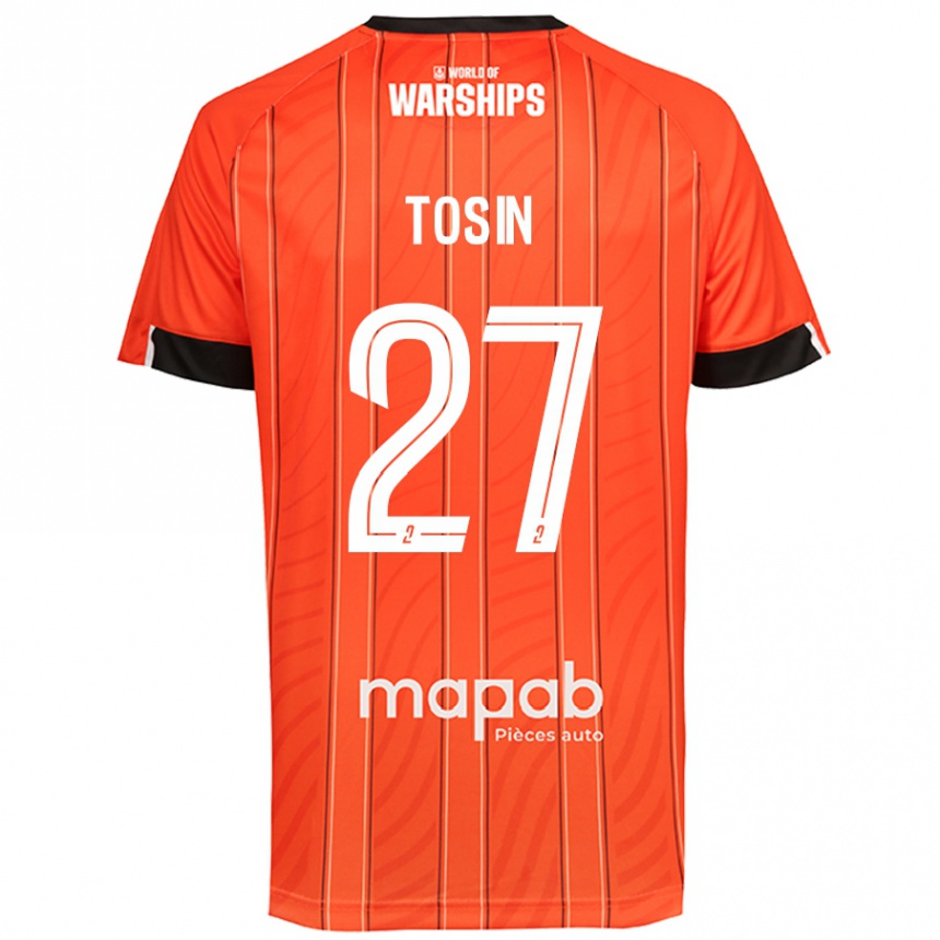 Kids Football Aiyegun Tosin #27 Orange Home Jersey 2024/25 T-Shirt