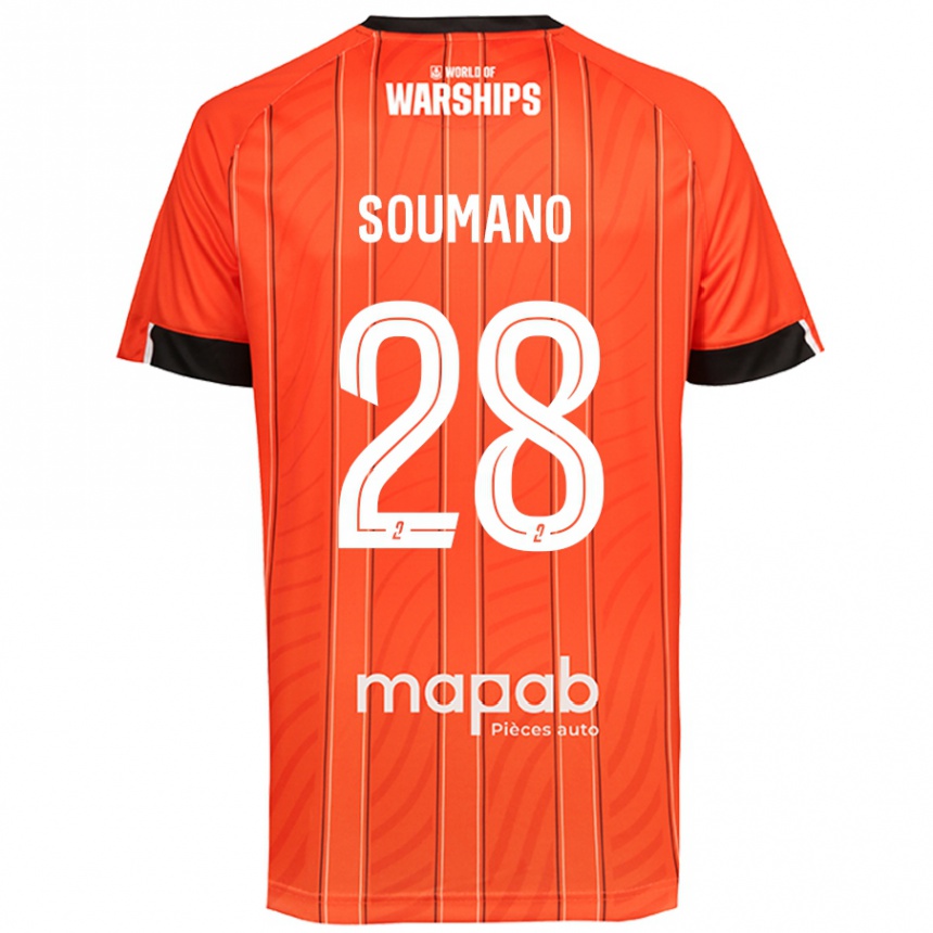 Kids Football Sambou Soumano #28 Orange Home Jersey 2024/25 T-Shirt