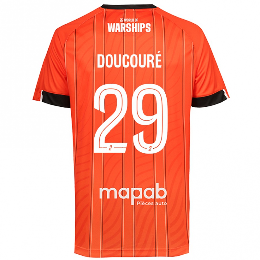 Kids Football Siriné Doucouré #29 Orange Home Jersey 2024/25 T-Shirt