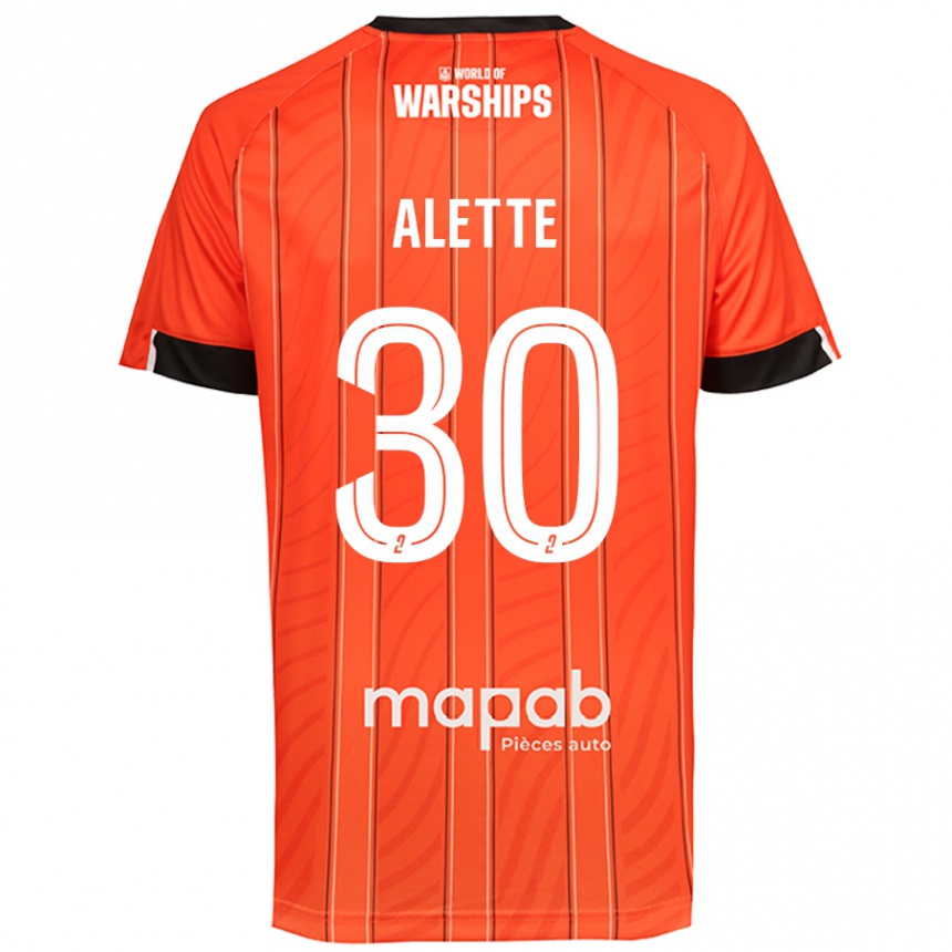 Kids Football Gaël Alette #30 Orange Home Jersey 2024/25 T-Shirt