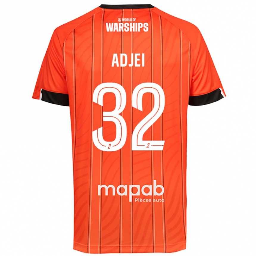 Kids Football Nathaniel Adjei #32 Orange Home Jersey 2024/25 T-Shirt