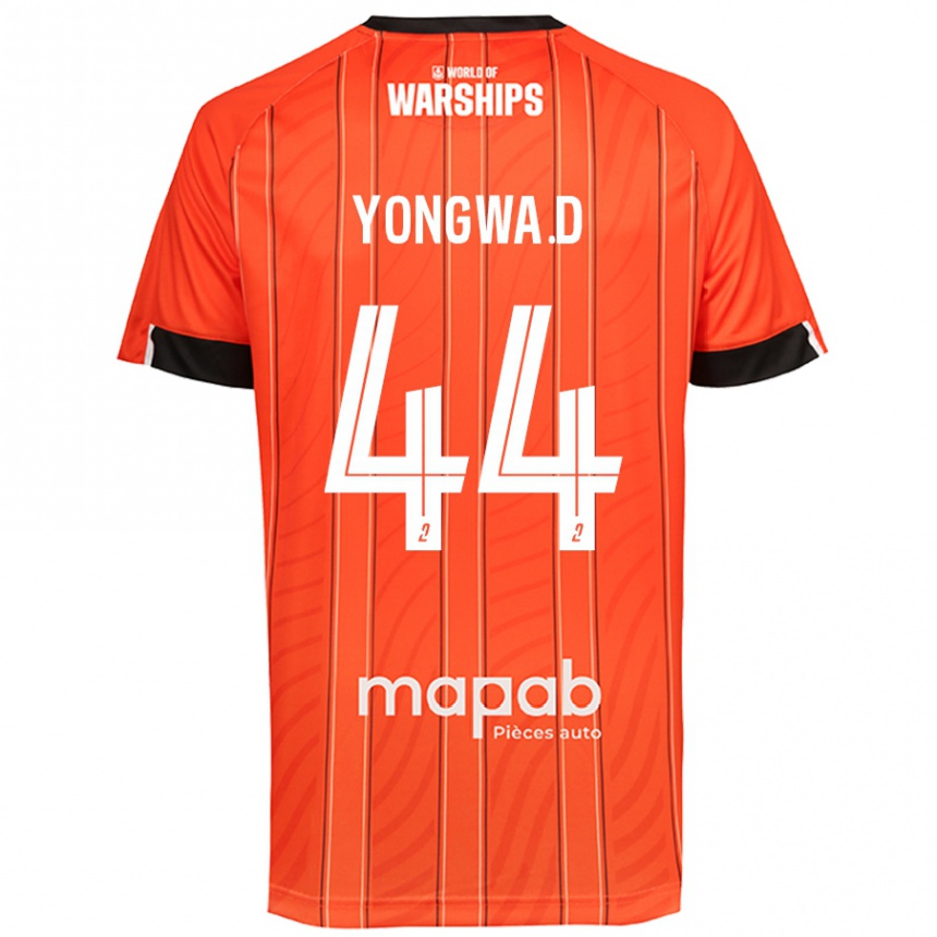 Kids Football Darlin Yongwa #44 Orange Home Jersey 2024/25 T-Shirt