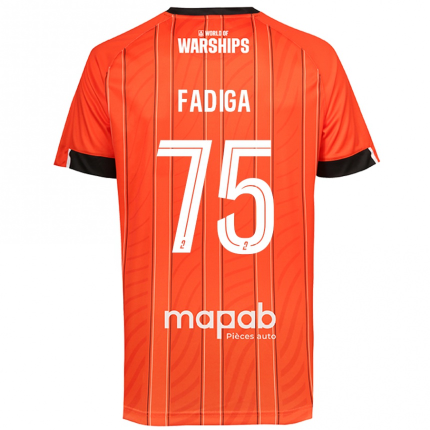 Kids Football Bandiougou Fadiga #75 Orange Home Jersey 2024/25 T-Shirt