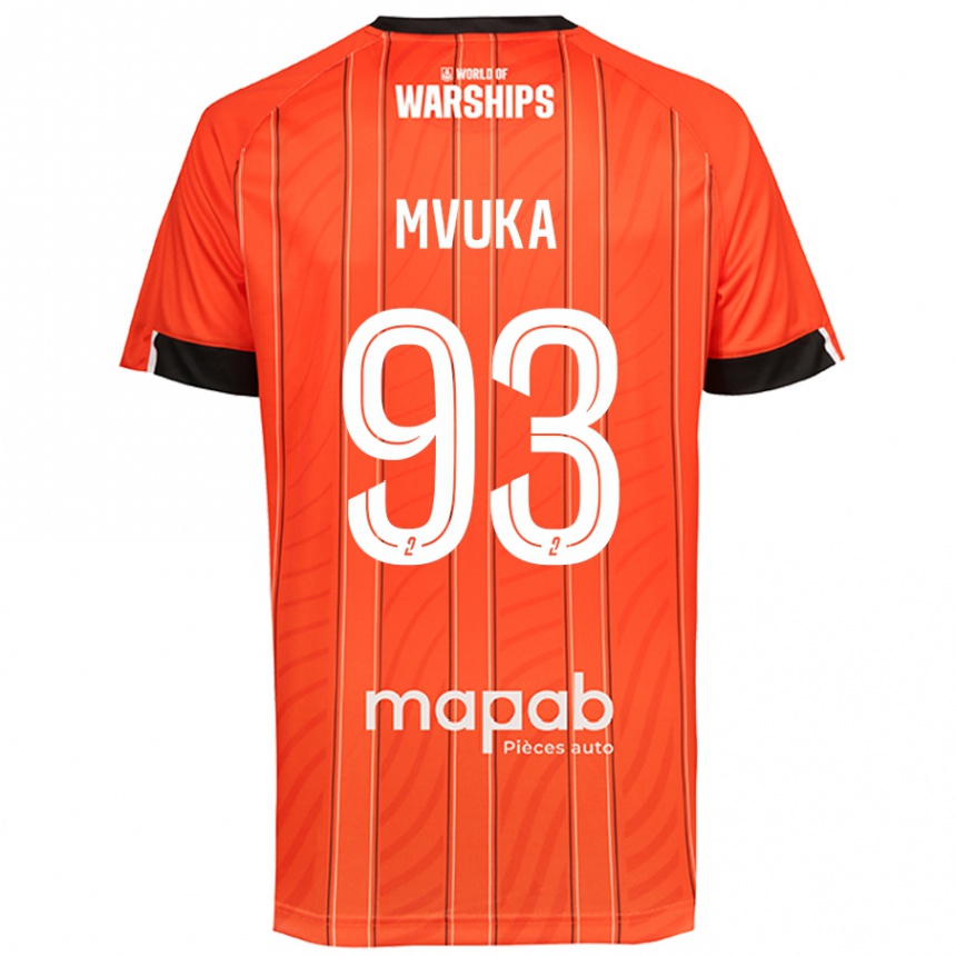 Kids Football Joel Mvuka #93 Orange Home Jersey 2024/25 T-Shirt