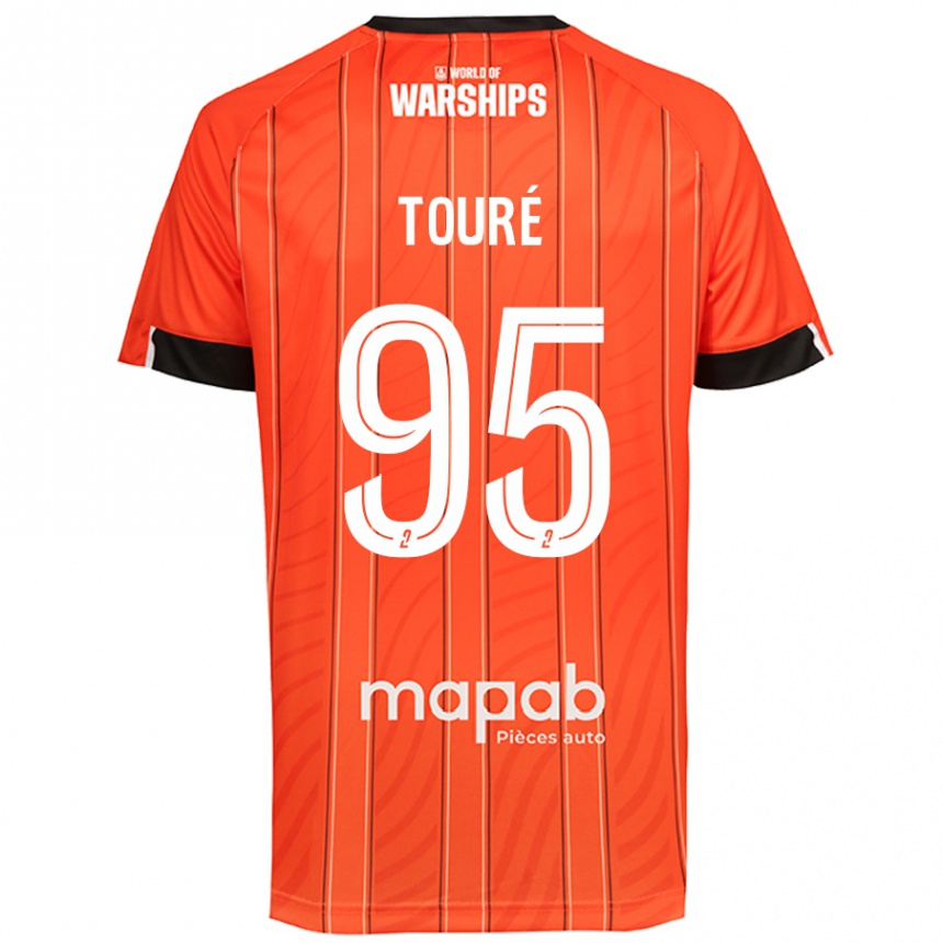 Kids Football Isaak Touré #95 Orange Home Jersey 2024/25 T-Shirt