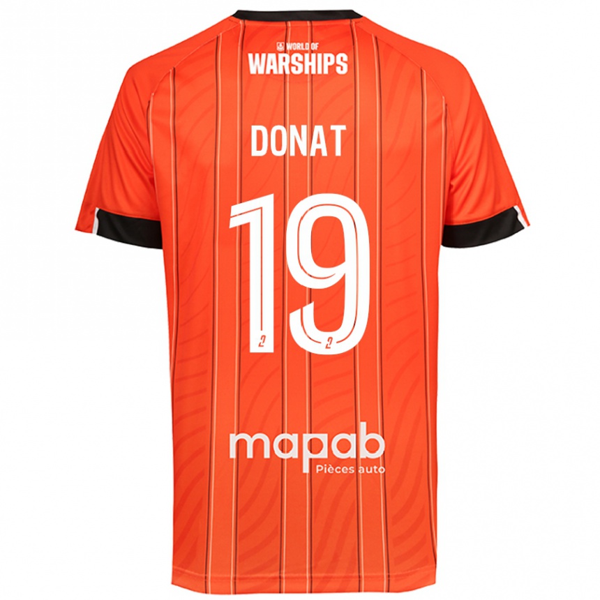 Kids Football Noa Donat #19 Orange Home Jersey 2024/25 T-Shirt