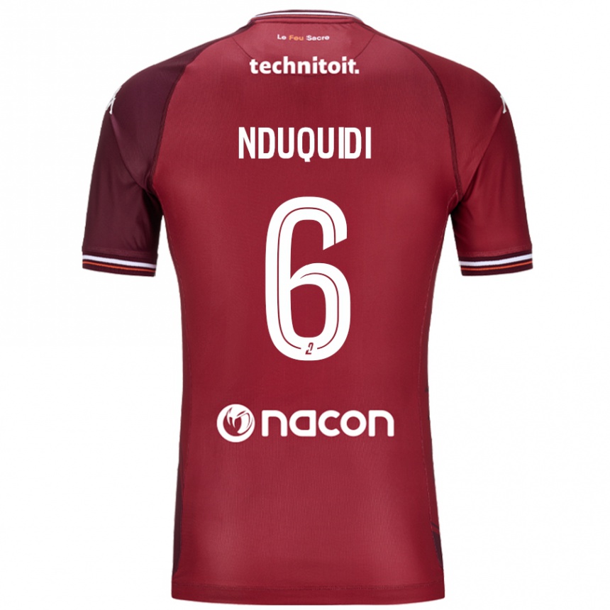 Kids Football Joseph Nduquidi #6 Red Granata Home Jersey 2024/25 T-Shirt