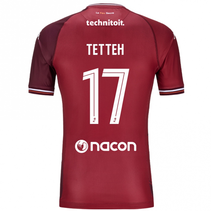 Kids Football Benjamin Tetteh #17 Red Granata Home Jersey 2024/25 T-Shirt