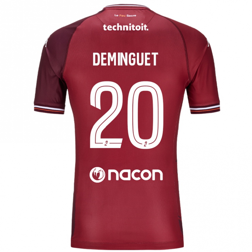 Kids Football Jessy Deminguet #20 Red Granata Home Jersey 2024/25 T-Shirt