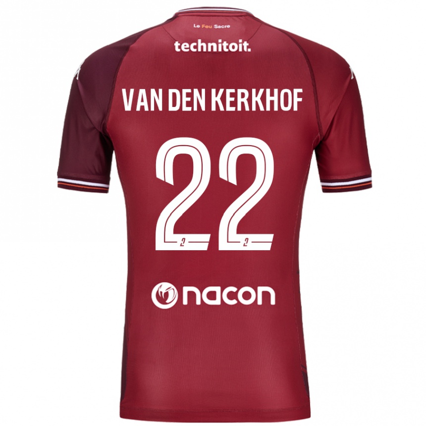 Kids Football Kevin Van Den Kerkhof #22 Red Granata Home Jersey 2024/25 T-Shirt