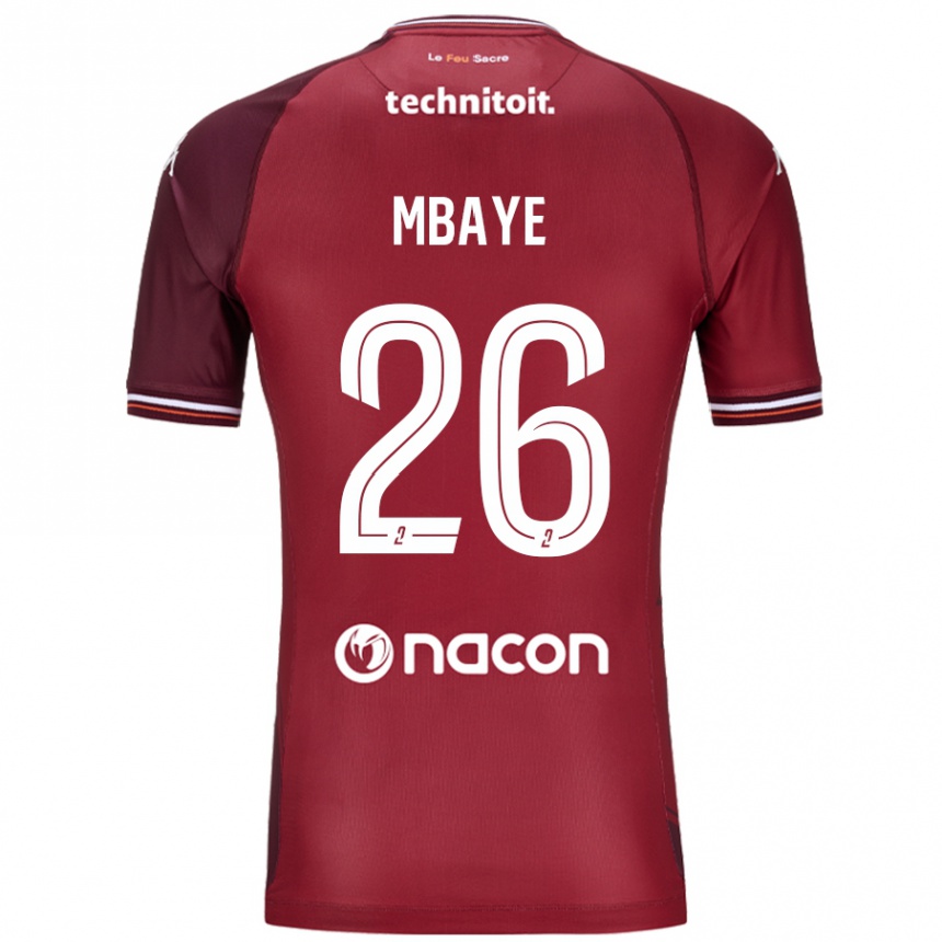 Kids Football Malick Mbaye #26 Red Granata Home Jersey 2024/25 T-Shirt