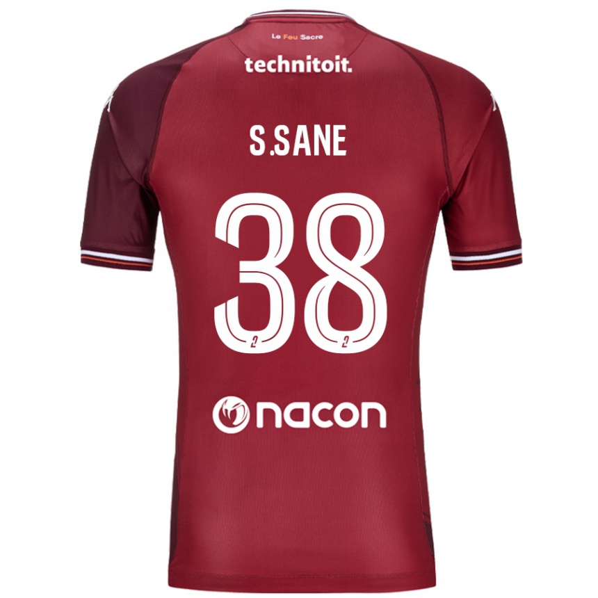 Kids Football Sadibou Sané #38 Red Granata Home Jersey 2024/25 T-Shirt