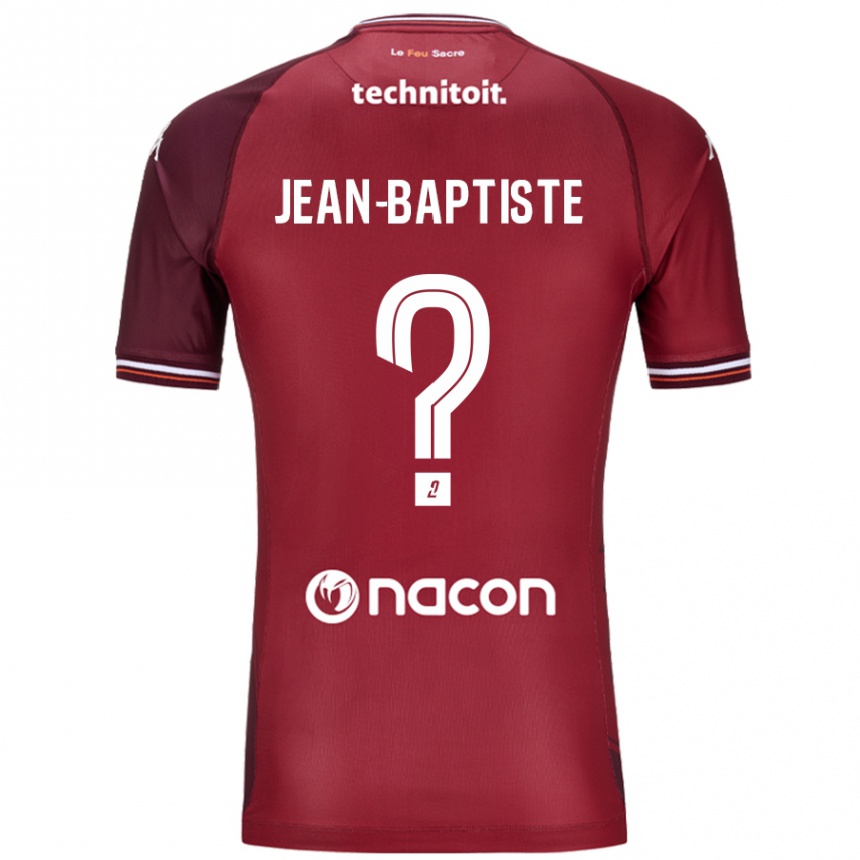 Kids Football Romain Jean-Baptiste #0 Red Granata Home Jersey 2024/25 T-Shirt