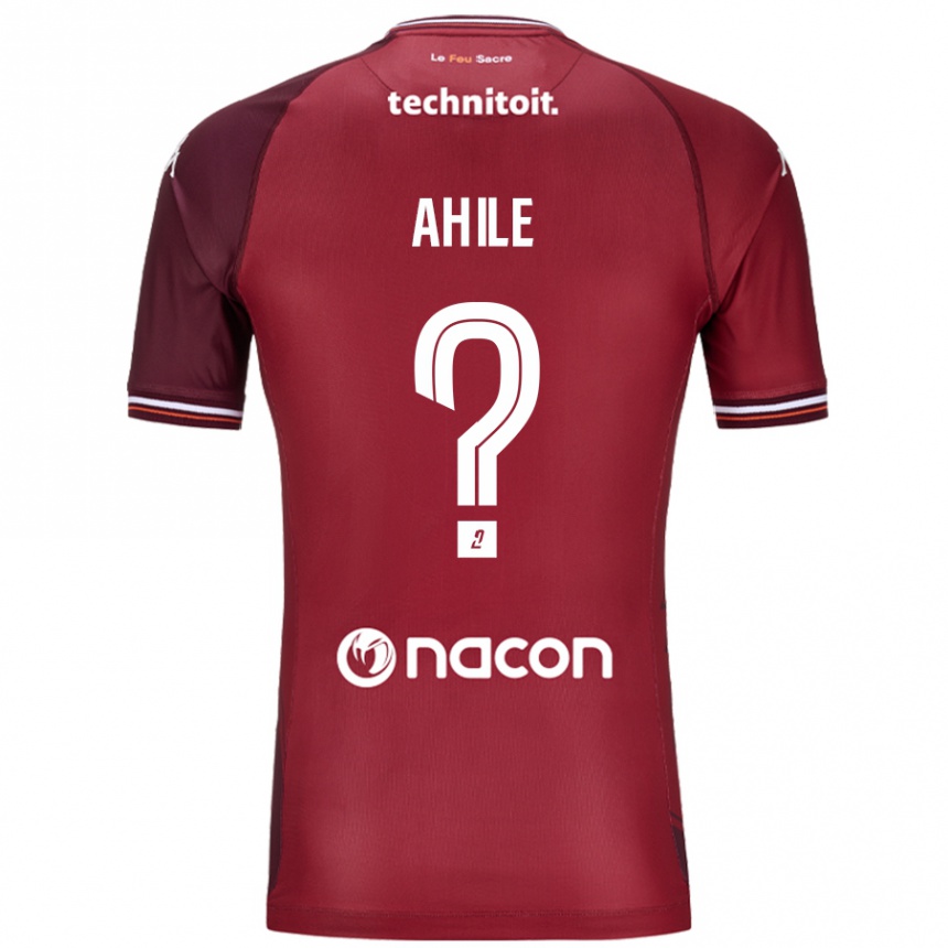 Kids Football Tanguy Ahile #0 Red Granata Home Jersey 2024/25 T-Shirt