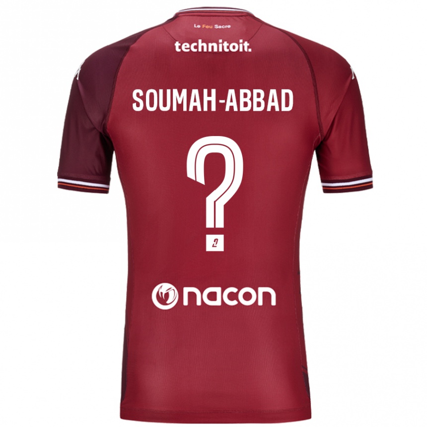 Kids Football Édouard Soumah-Abbad #0 Red Granata Home Jersey 2024/25 T-Shirt