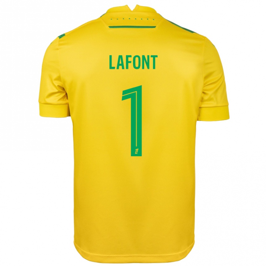 Kids Football Alban Lafont #1 Yellow Green Home Jersey 2024/25 T-Shirt