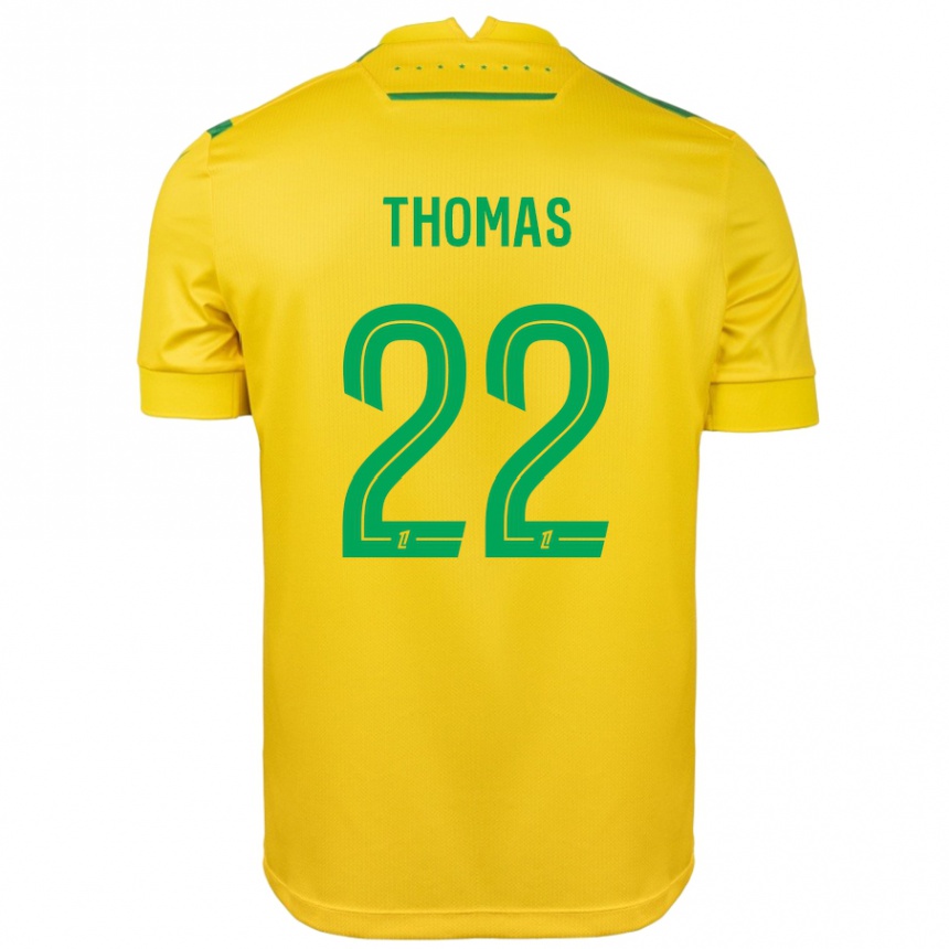 Kids Football Sorba Thomas #22 Yellow Green Home Jersey 2024/25 T-Shirt