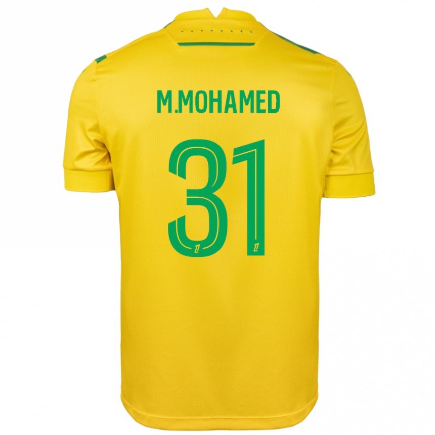 Kids Football Mostafa Mohamed #31 Yellow Green Home Jersey 2024/25 T-Shirt