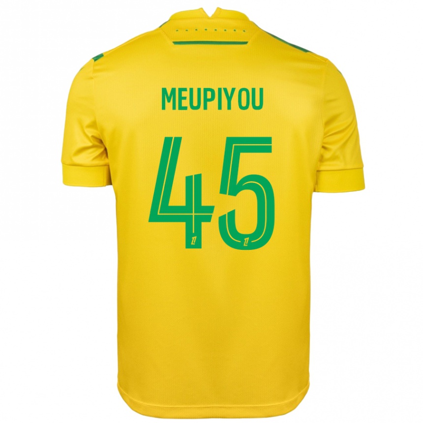 Kids Football Bastien Meupiyou #45 Yellow Green Home Jersey 2024/25 T-Shirt