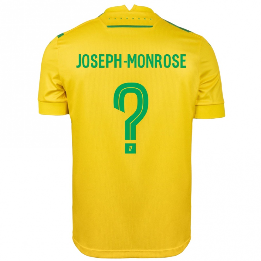 Kids Football Florian Joseph-Monrose #0 Yellow Green Home Jersey 2024/25 T-Shirt