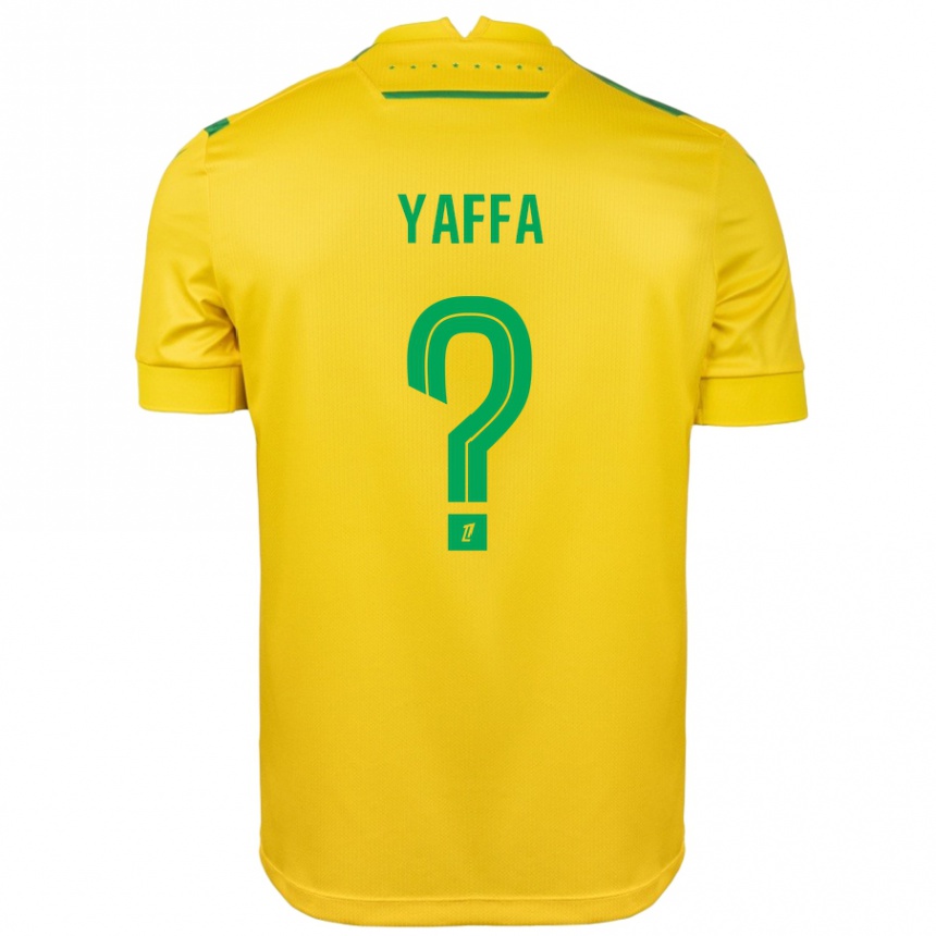 Kids Football Cheickné Yaffa #0 Yellow Green Home Jersey 2024/25 T-Shirt