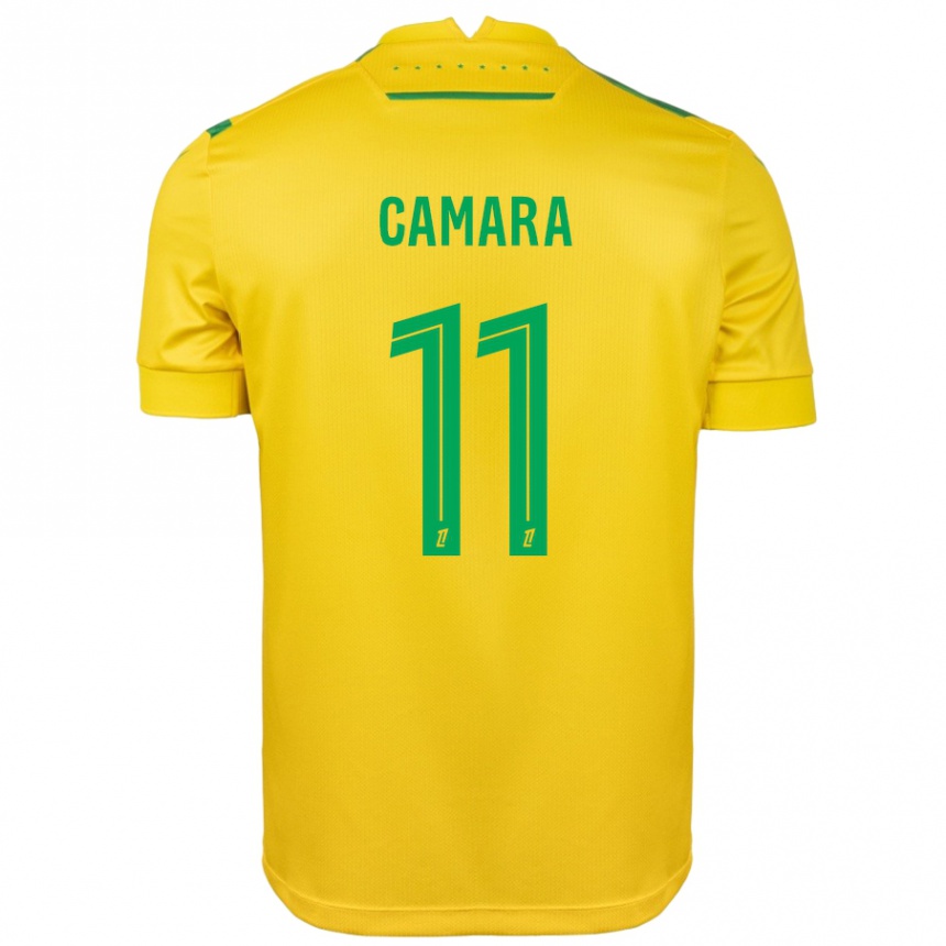 Kids Football Aboubacar Camara #11 Yellow Green Home Jersey 2024/25 T-Shirt