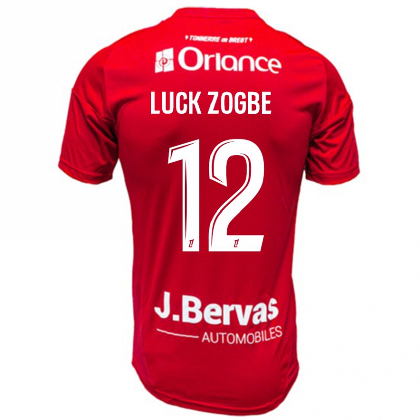 Kids Football Luck Zogbé #12 Red White Home Jersey 2024/25 T-Shirt