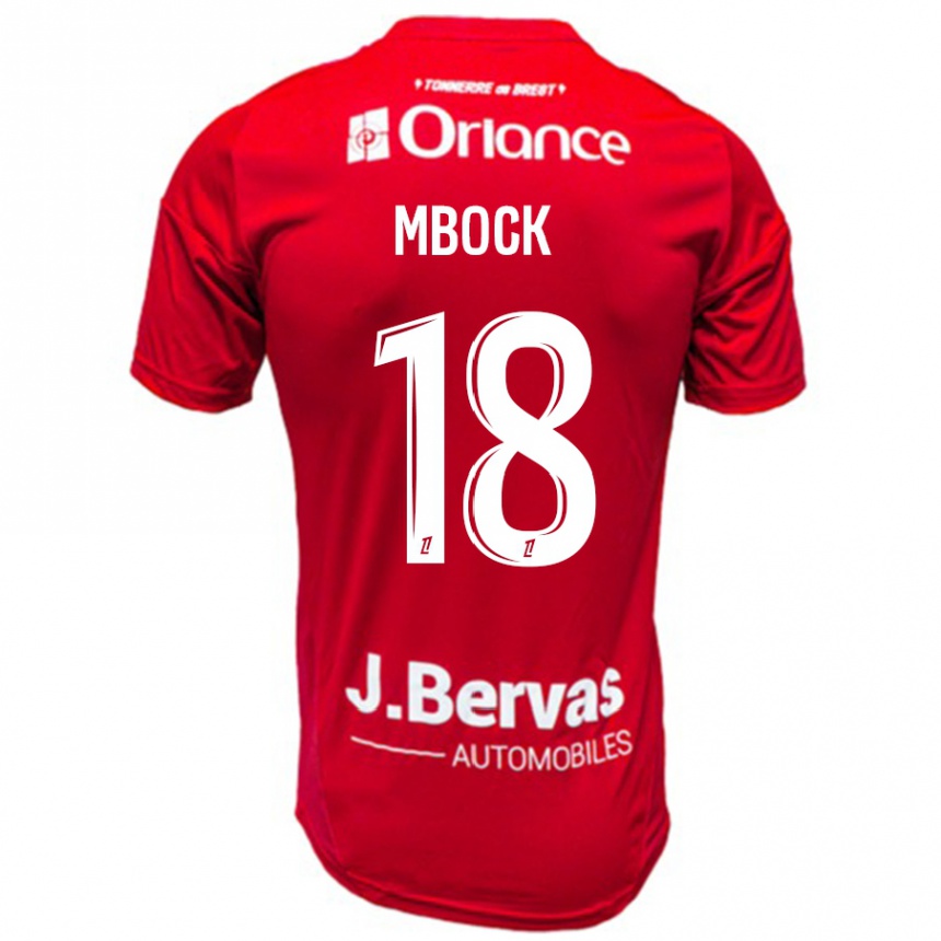 Kids Football Hianga'a Mbock #18 Red White Home Jersey 2024/25 T-Shirt