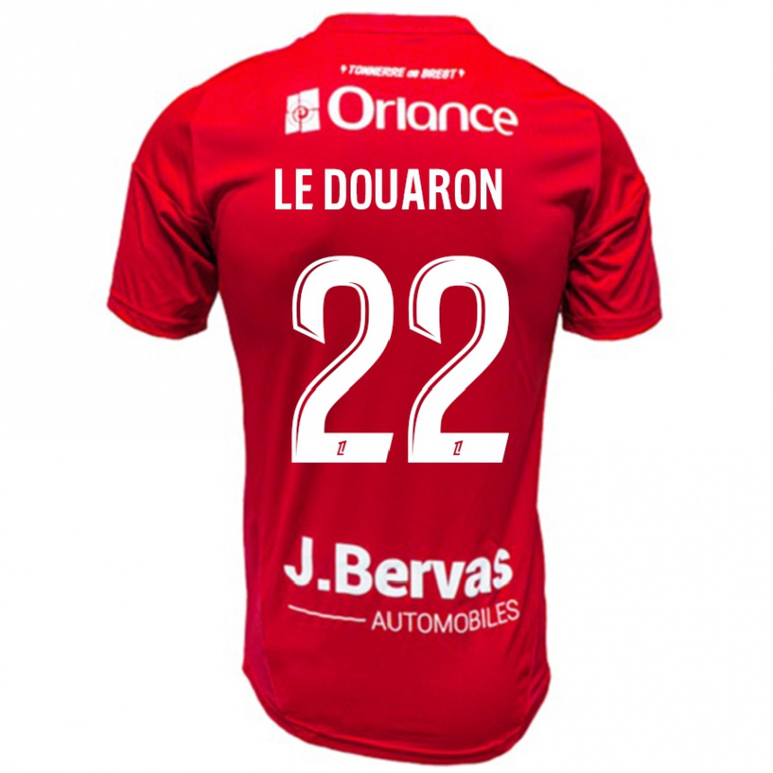 Kids Football Jérémy Le Douaron #22 Red White Home Jersey 2024/25 T-Shirt