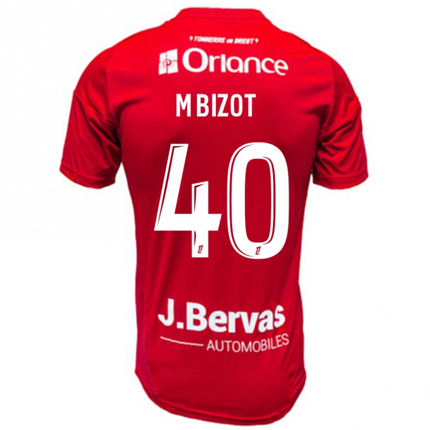 Kids Football Marco Bizot #40 Red White Home Jersey 2024/25 T-Shirt