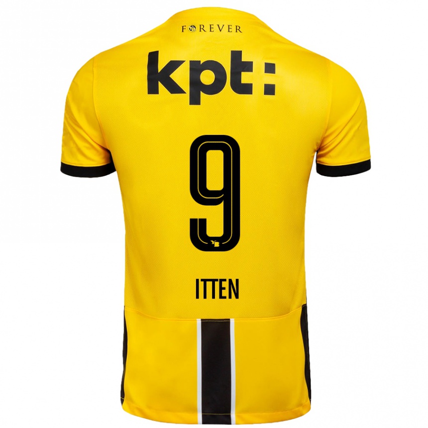 Kids Football Cedric Itten #9 Yellow Black Home Jersey 2024/25 T-Shirt