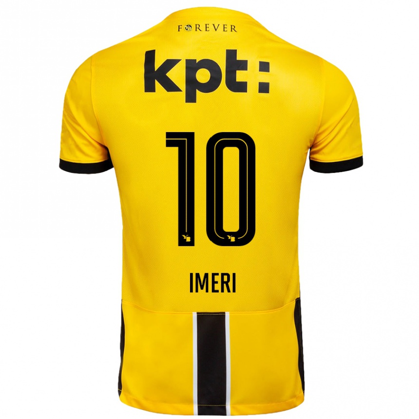 Kids Football Kastriot Imeri #10 Yellow Black Home Jersey 2024/25 T-Shirt