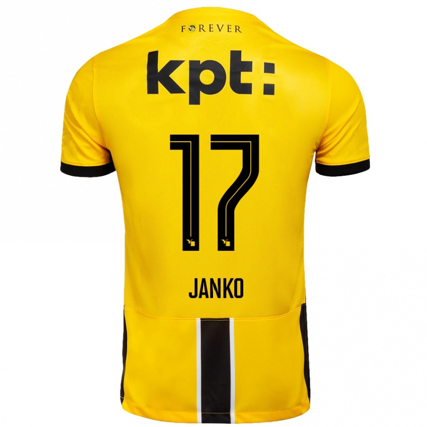 Kids Football Saidy Janko #17 Yellow Black Home Jersey 2024/25 T-Shirt