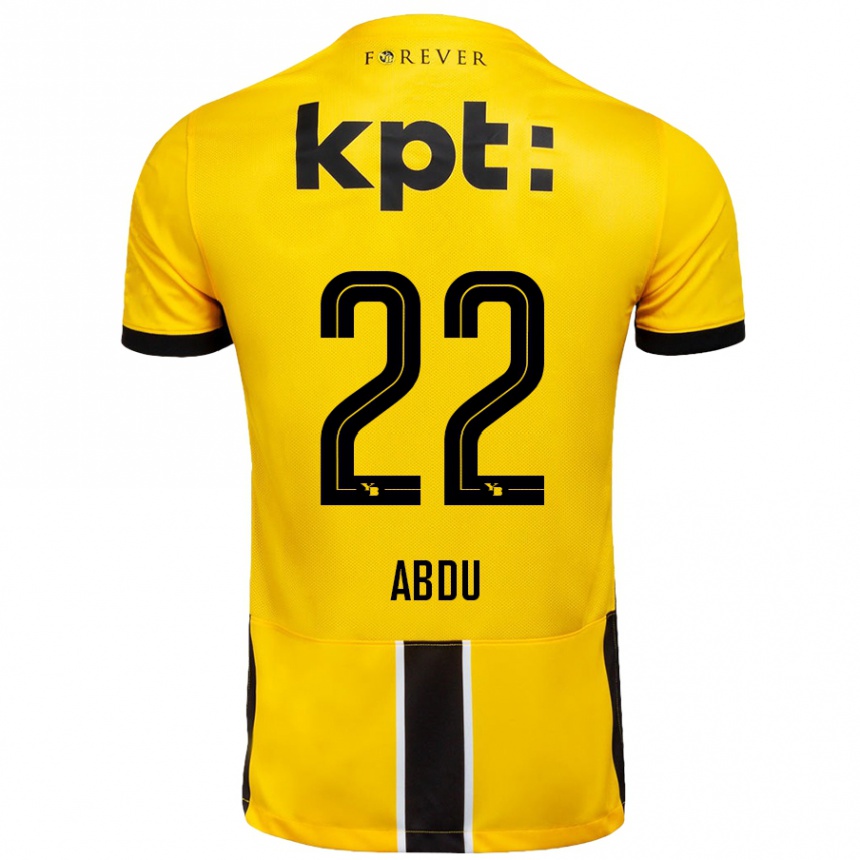 Kids Football Abdu Conté #22 Yellow Black Home Jersey 2024/25 T-Shirt