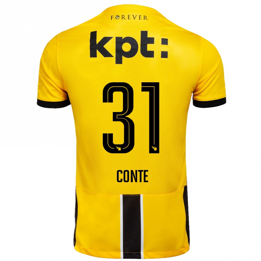 Kids Football Facinet Conte #31 Yellow Black Home Jersey 2024/25 T-Shirt