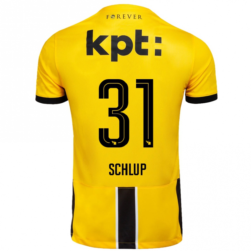 Kids Football Giulia Schlup #31 Yellow Black Home Jersey 2024/25 T-Shirt