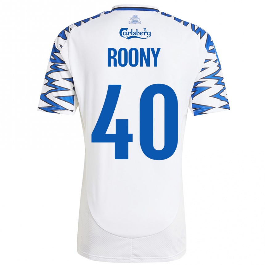 Kids Football Roony Bardghji #40 White Sky Blue Home Jersey 2024/25 T-Shirt