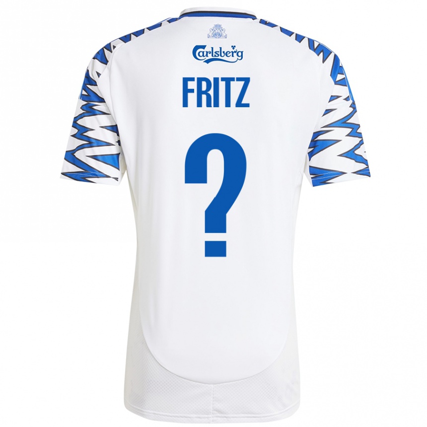 Kids Football Gustav Fritz #0 White Sky Blue Home Jersey 2024/25 T-Shirt