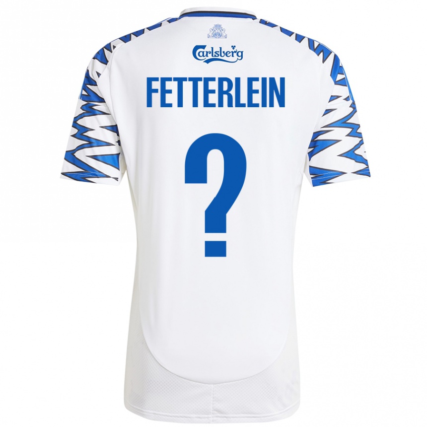 Kids Football Sean Fetterlein #0 White Sky Blue Home Jersey 2024/25 T-Shirt