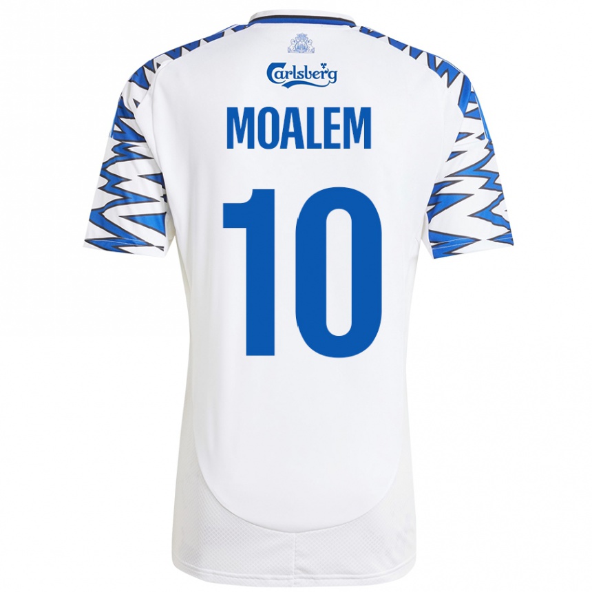 Kids Football Jonathan Moalem #10 White Sky Blue Home Jersey 2024/25 T-Shirt