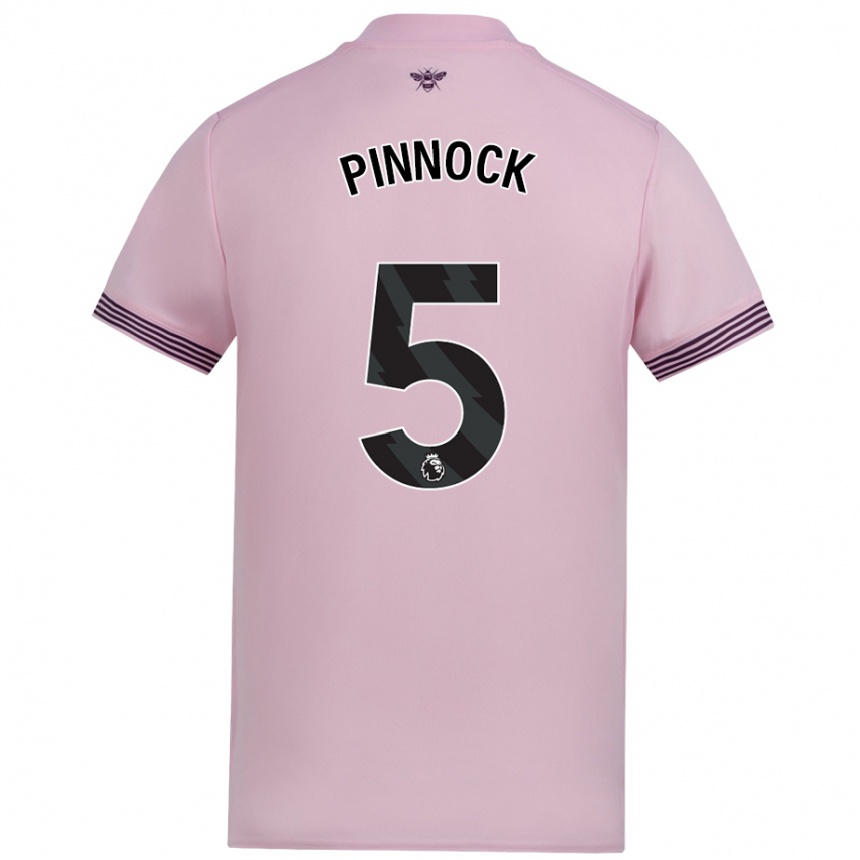 Kids Football Ethan Pinnock #5 Pink Away Jersey 2024/25 T-Shirt