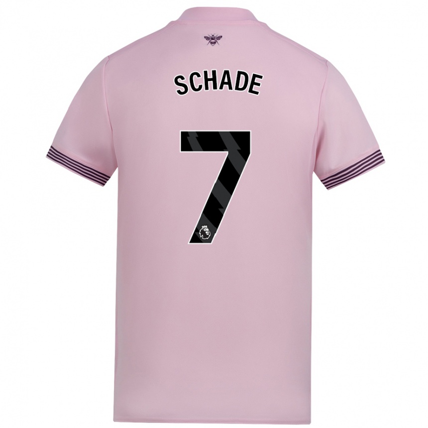 Kids Football Kevin Schade #7 Pink Away Jersey 2024/25 T-Shirt